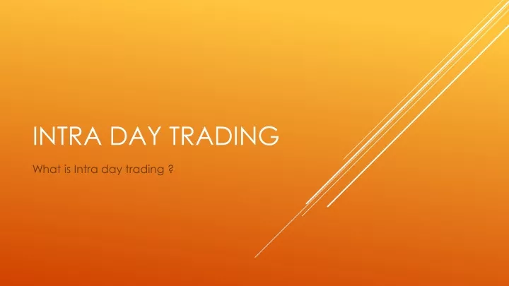 intra day trading