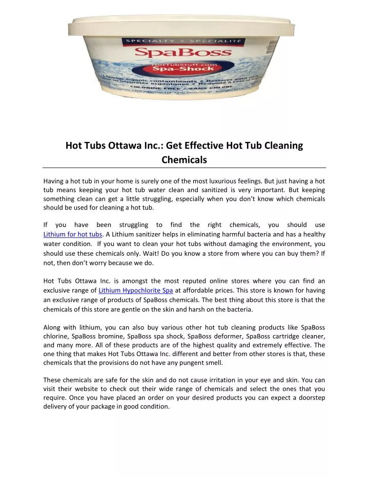 hot tubs ottawa inc get effective