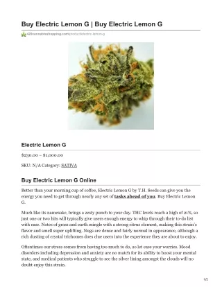 buy electric lemon g buy electric lemon g