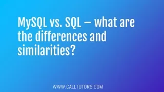 mysql vs sql what are the differences and similarities