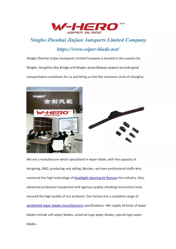 ningbo zhenhai jinjian autoparts limited company