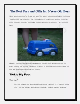The Best Toys and Gifts for 6-Year-Old Boys