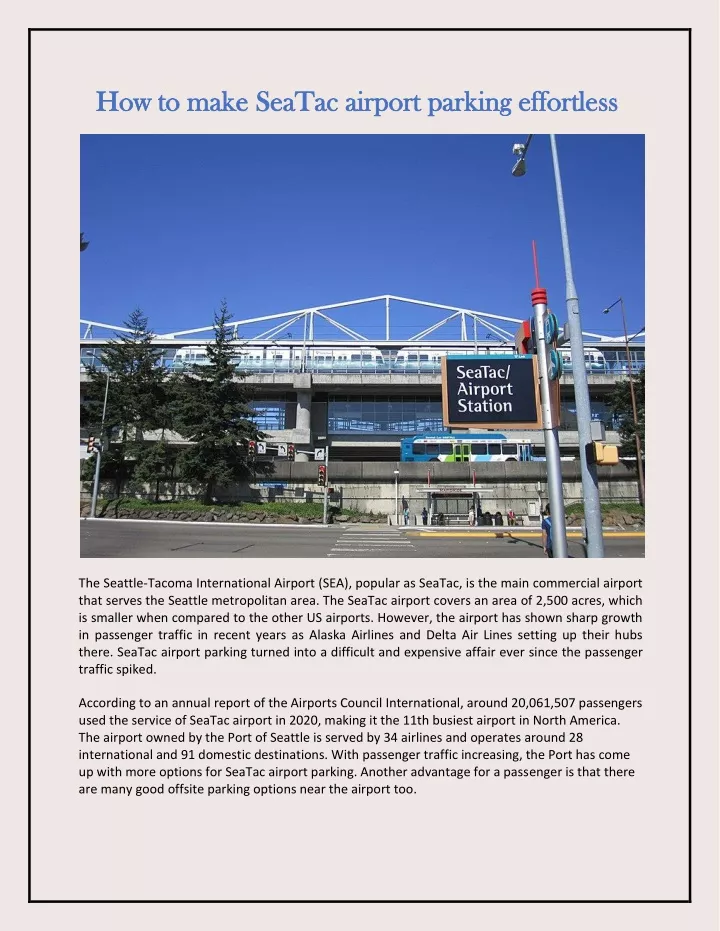 how to make seatac airport parking effortless
