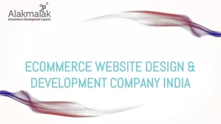 Ecommerce Website Design and Development In India