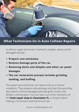 What Technicians Do in Auto Collison Repairs