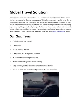 global travel solution