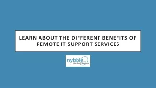 Learn About the Different Benefits of Remote IT Support Services