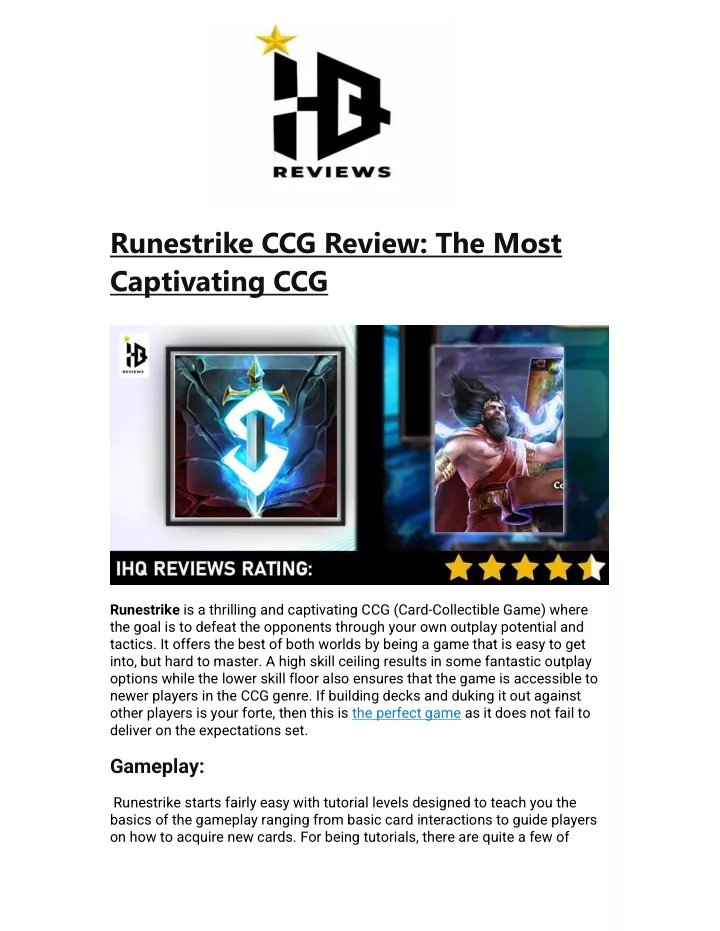runestrike ccg review the most captivating ccg