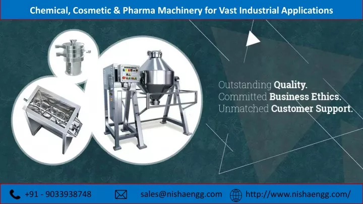 chemical cosmetic pharma machinery for vast