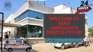 Avail Air Ambulance Service Facility with Experienced Medical Team |ASHA