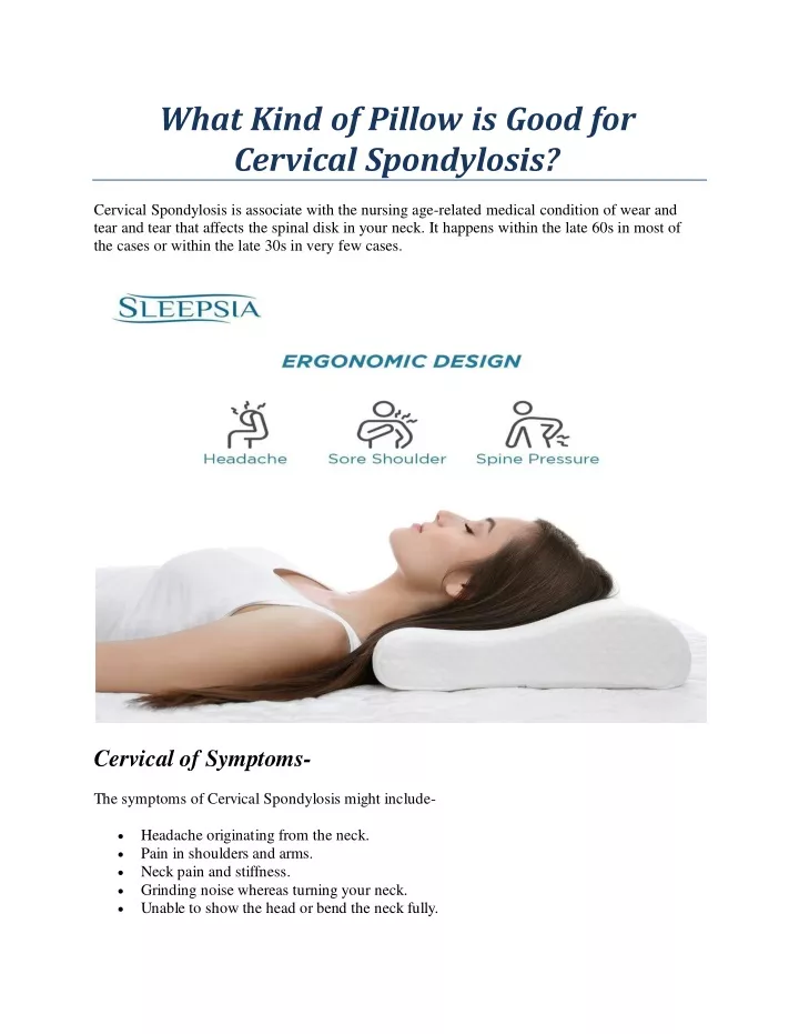 what kind of pillow is good for cervical