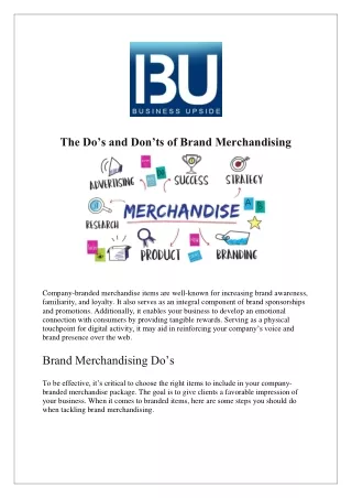The Do’s and Don’ts of Brand Merchandising