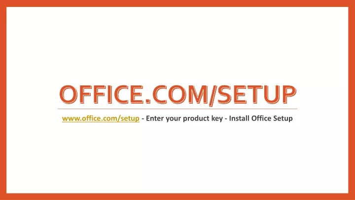 www office com setup enter your product