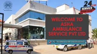 Ensure Air Ambulance Service with Experienced Doctor Team |ASHA
