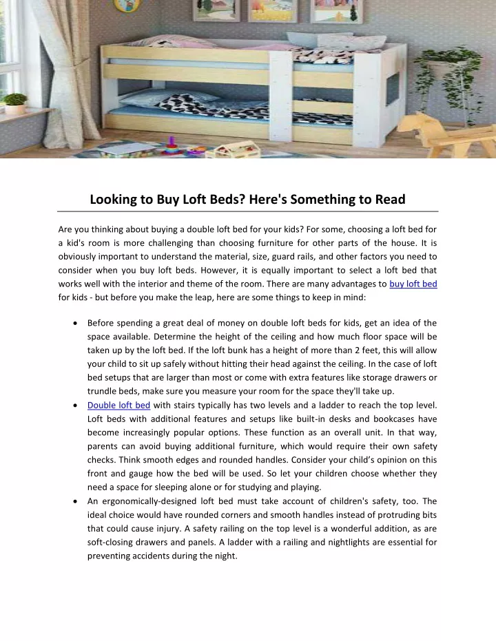 looking to buy loft beds here s something to read