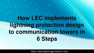How LEC implements lightning protection design to communication towers