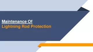 Maintenance of Lightning Rod Protection