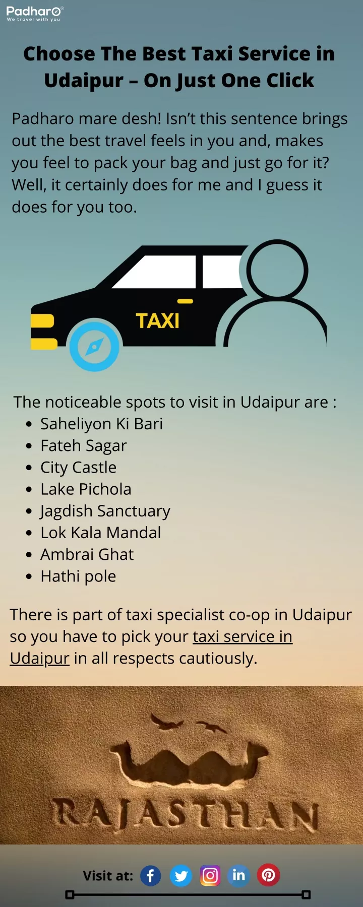 choose the best taxi service in udaipur on just