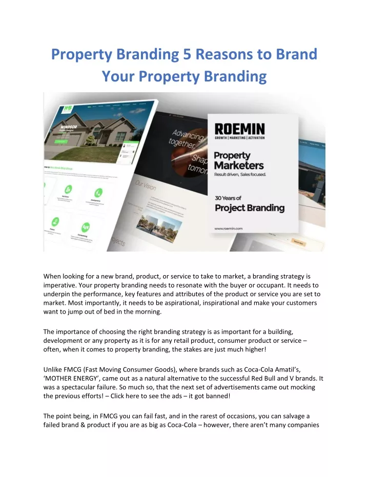 property branding 5 reasons to brand your