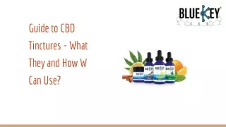 Bluekey - GUIDE TO CBD TINCTURES - WHAT ARE THEY AND HOW WE CAN