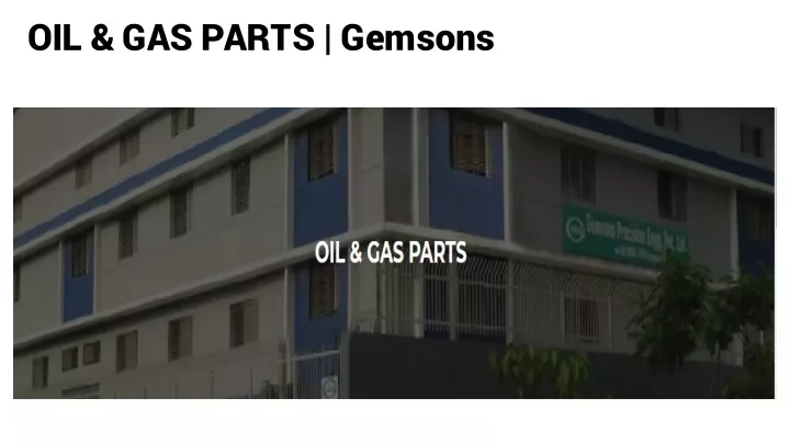 oil gas parts gemsons