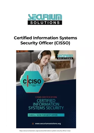 CISSO Certification | CISSO Training | CISSO