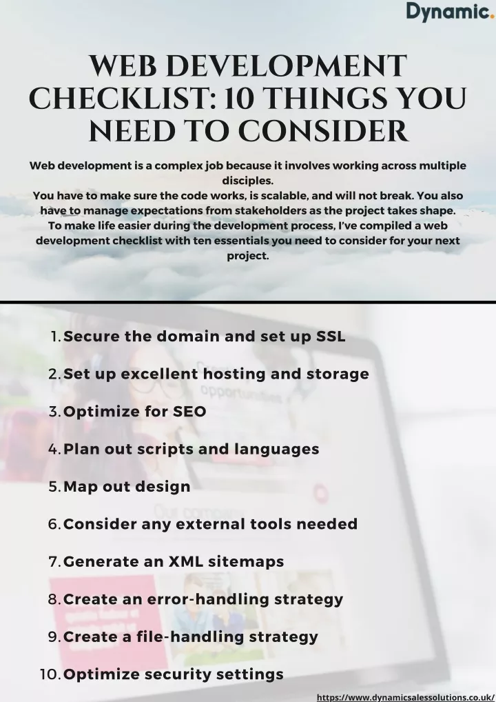 web development checklist 10 things you need