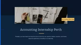 Accounting Internship Perth