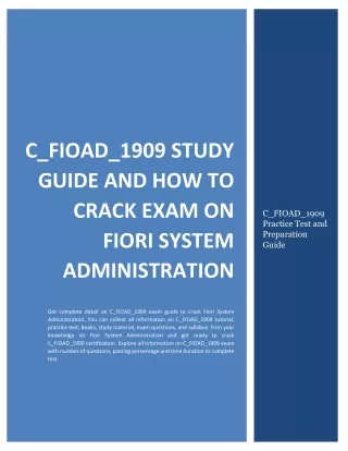 C_FIOAD_1909 Study Guide and How to Crack Exam on Fiori System Administration