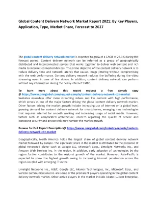 global content delivery network market report