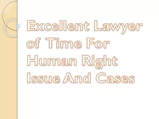 excellent lawyer of time for human right issue and cases