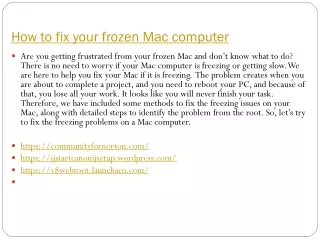How to fix your frozen Mac computer