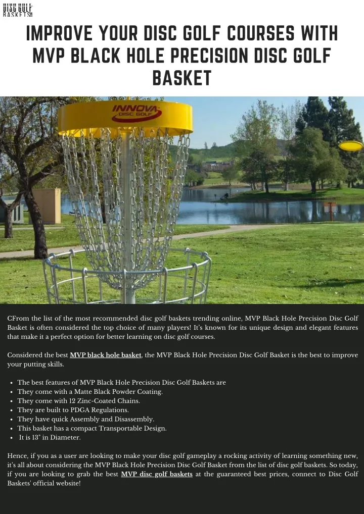 improve your disc golf courses with mvp black