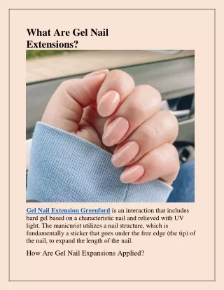 what are gel nail extensions