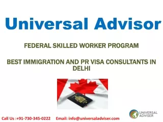 FEDERAL SKILLED WORKER PROGRAM-Best canada PR and Immigration Consultants