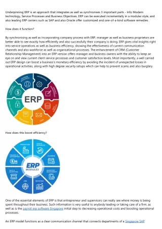 underpinning erp is an approach that integrates