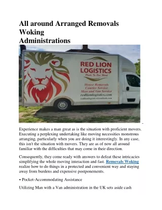 all around arranged removals woking