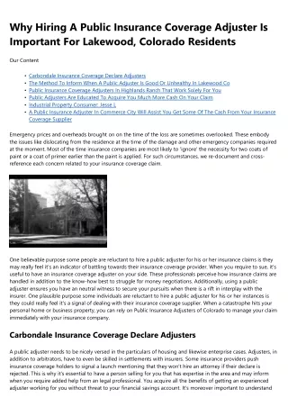 Rocky Mountain Association Of Public Insurance Coverage Adjusters Inc