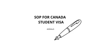 Best Sample SOP for Canada Student Visa Format