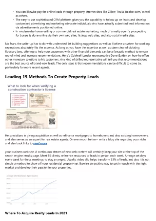 7 Actions To Obtaining Leads As A New Property Agent - Property in Marbella