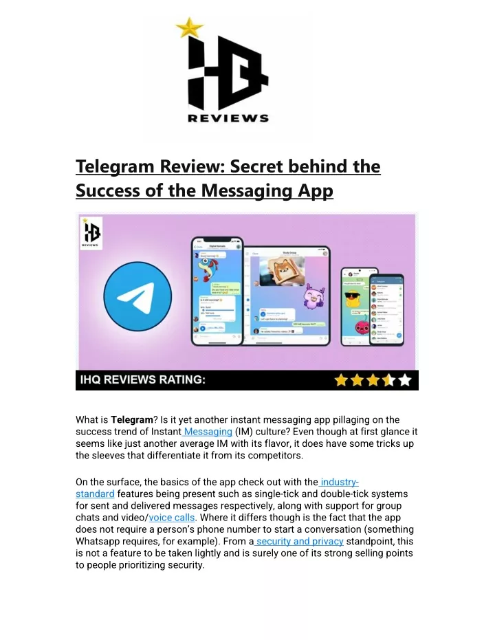 PPT Telegram Review Secret behind the Success of the Messaging App