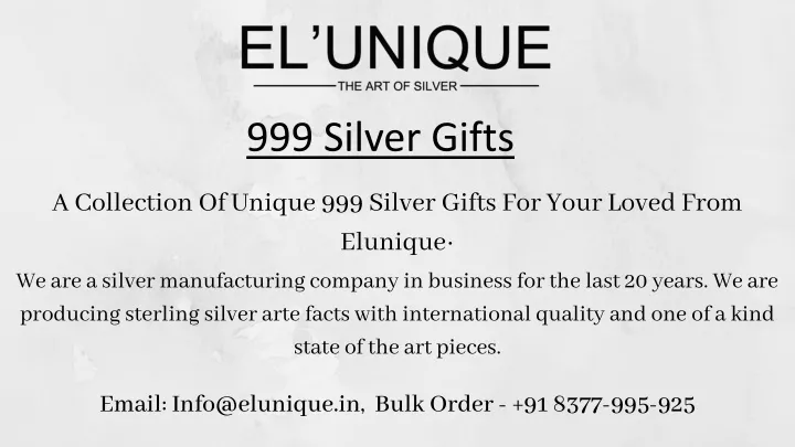 999 silver gifts