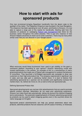 how to start with ads for sponsored products
