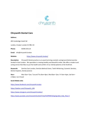 Chrysanth Dental Care