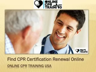 Find CPR Certification Renewal Online