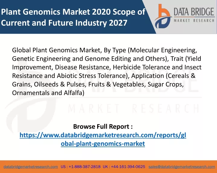 plant genomics market 2020 scope of current