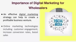 Importance of Digital Marketing for Wholesalers