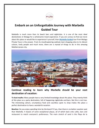 Marbella Guided Tour