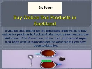 Buy Online Tea Products in Auckland