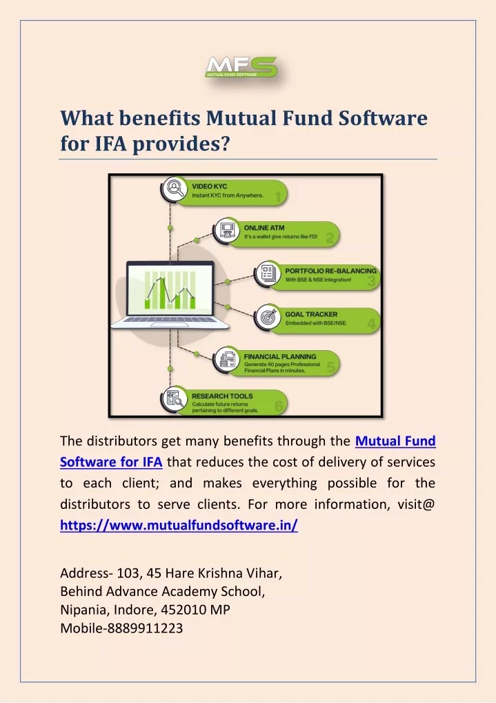 what benefits mutual fund software